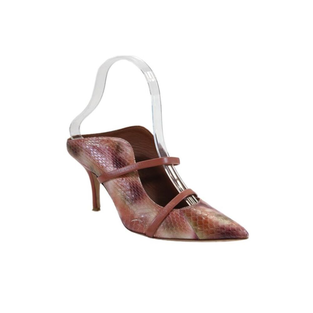 Malone Souliers Womens Pointed Toe Strappy Animal Printed Heels Pink Size EUR 36